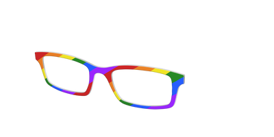 The Traditional Pride Flag - Angle Top Thumbnail - Pair Eyewear