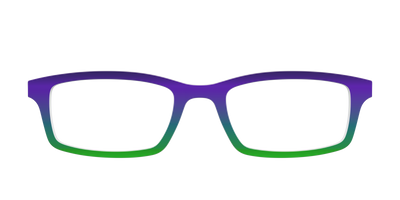 The Ultra Violet to Bright Green Gradient - Front Top Thumbnail - Pair Eyewear