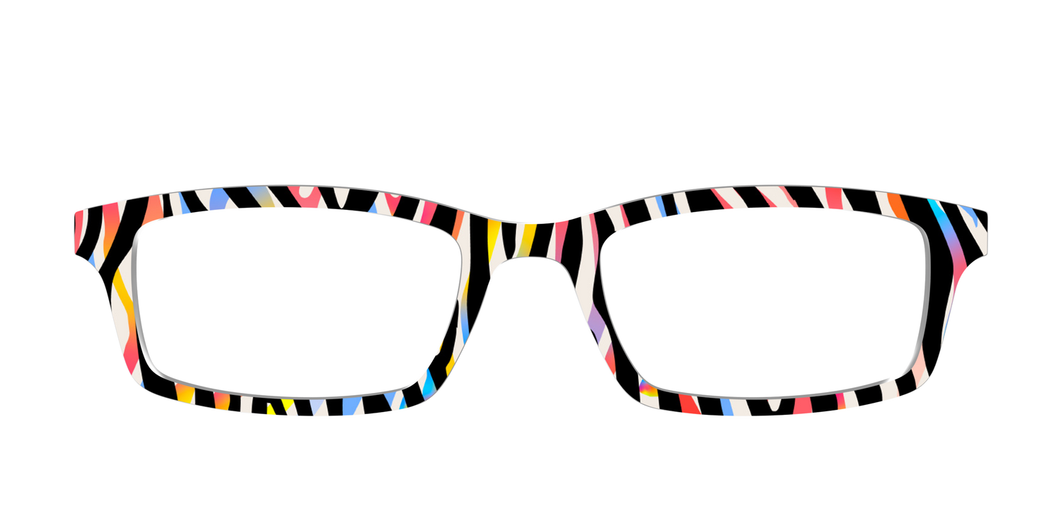 The Vivid Zebra Stripes - Front Top Image - Pair Eyewear