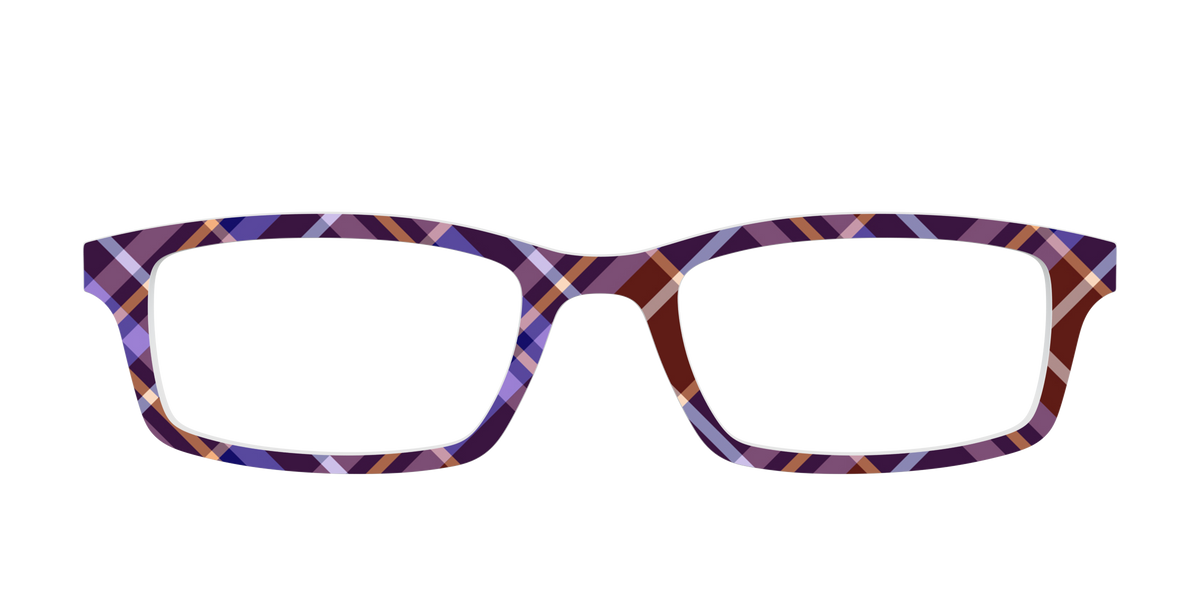 The Water Iris Plaid - Front Top Image - Pair Eyewear