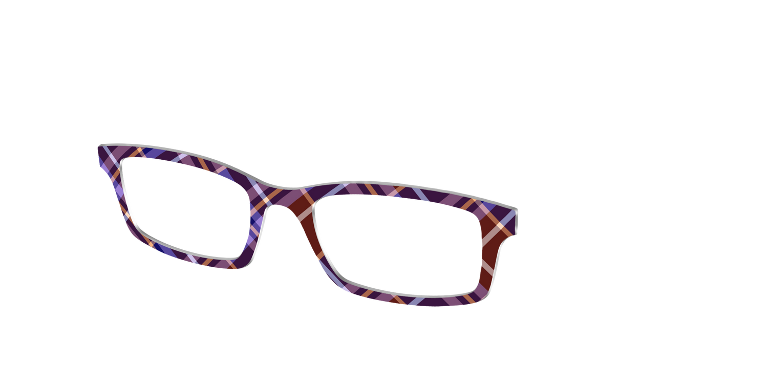 The Water Iris Plaid - Angle Top Image - Pair Eyewear