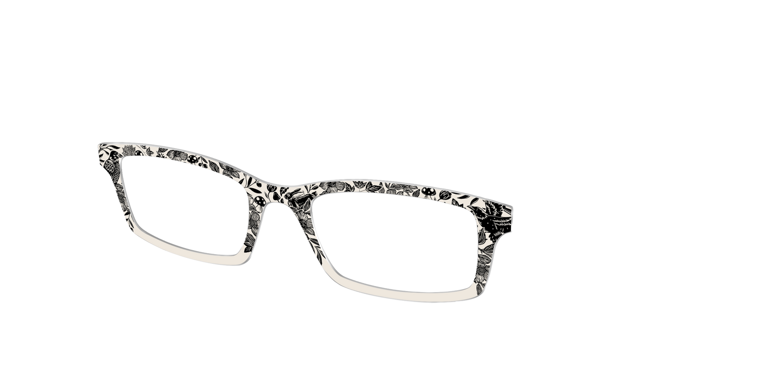 The Woodcut Raven - Angle Top Image - Pair Eyewear