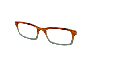 The Woodgrain to Sage Gradient - Angle Top Thumbnail - Pair Eyewear