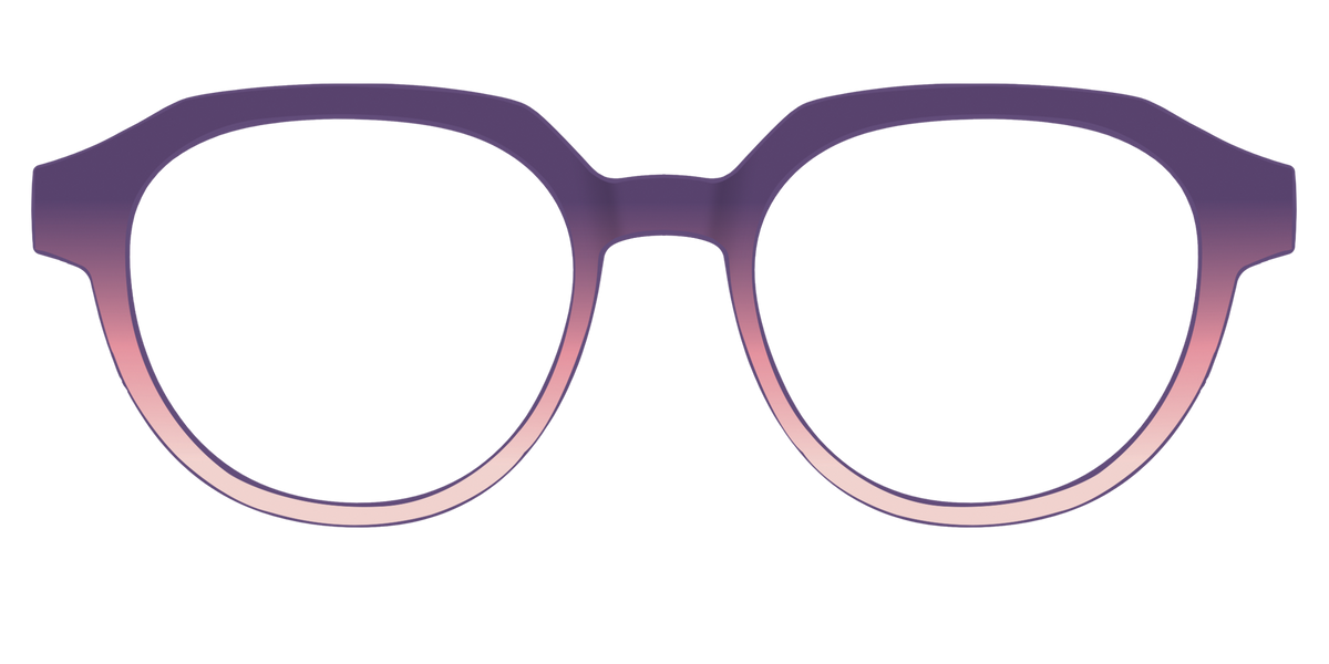 The Acai to Blush Gradient - Front Top Image - Pair Eyewear