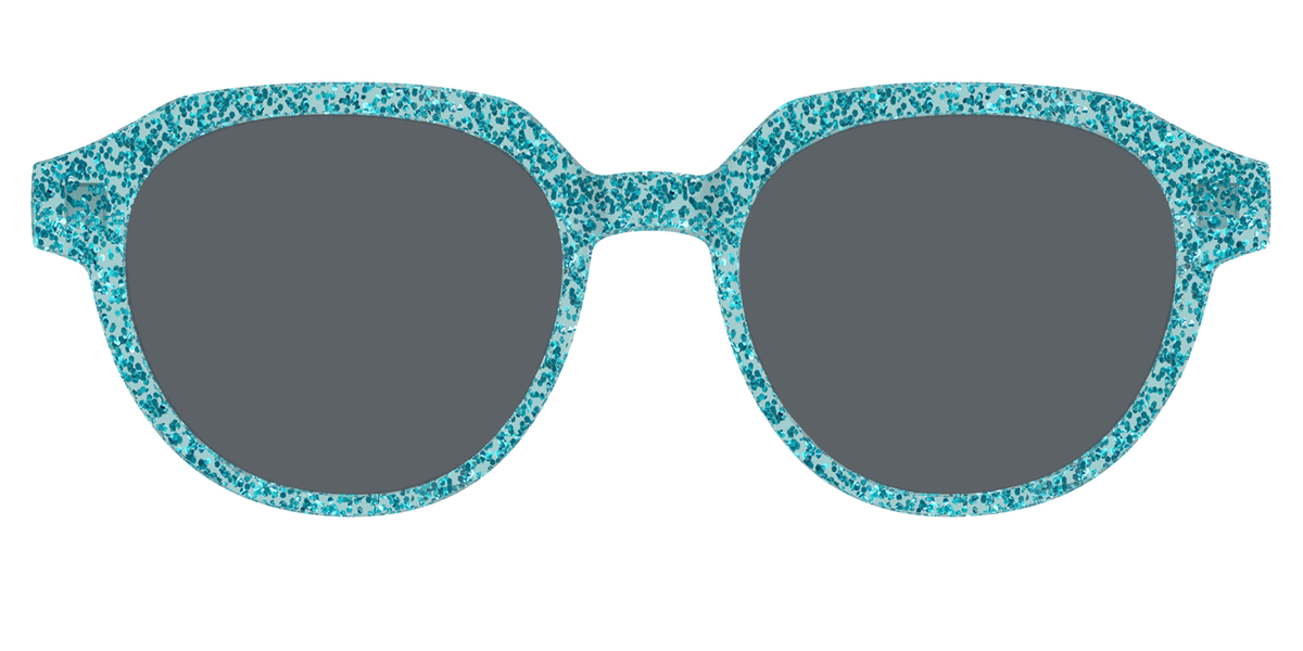 The Polarized Aquamarine Sparkle Sun Top - Front Top Image - Pair Eyewear