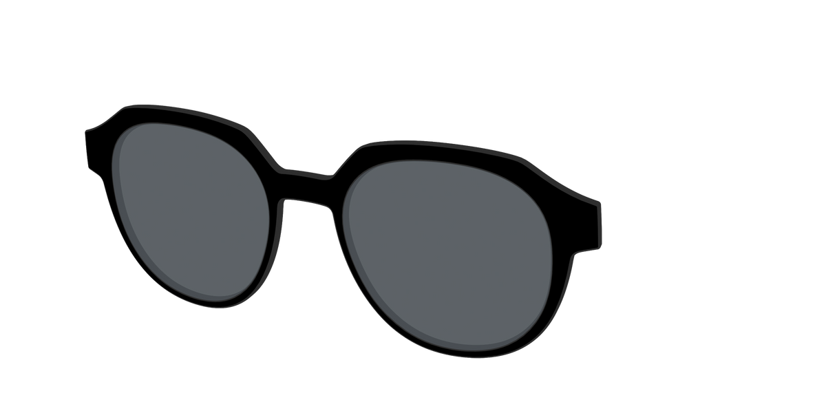 The Non-Polarized Black Sun Top - Angle Top Image - Pair Eyewear