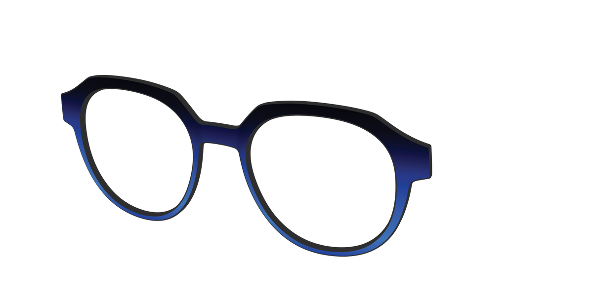 The Black to Blueberry Gradient - Angle Top Image - Pair Eyewear