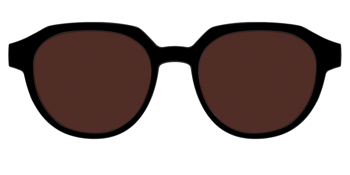 The Black with Brown Golf lens - Front Top Image - Pair Eyewear