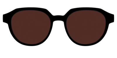 The Black with Brown Golf lens - Front Top Thumbnail - Pair Eyewear