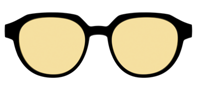 The Black With Citrine Yellow lens - Front Top Thumbnail - Pair Eyewear