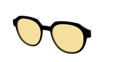 The Black With Citrine Yellow lens - Angle Top Thumbnail - Pair Eyewear