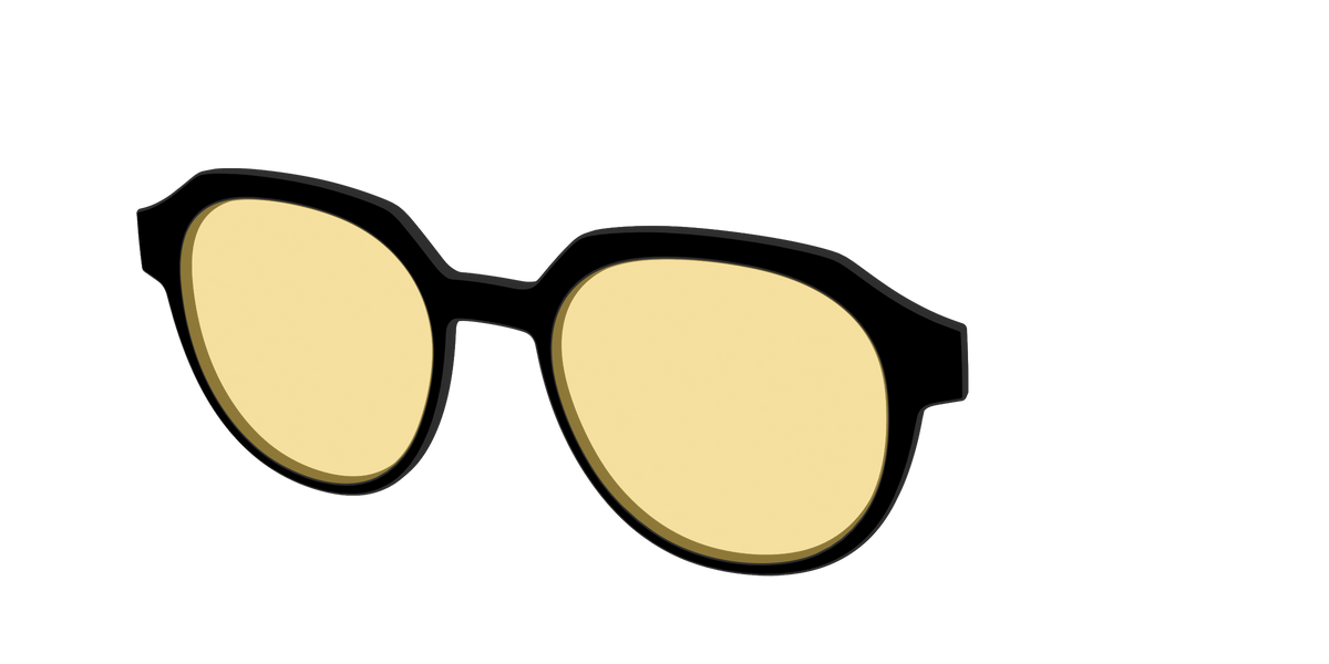 The Black with Driving Lens - Angle Top Image - Pair Eyewear