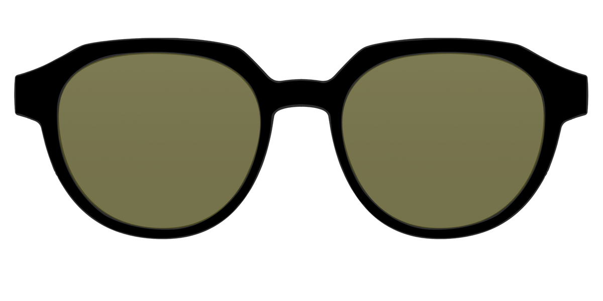 The Black with Green Racquet Sport lens - Front Top Image - Pair Eyewear
