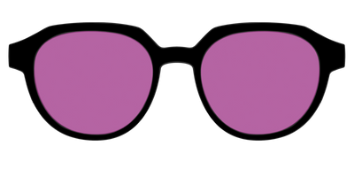 The Black with Violet Golf lens - Front Top Thumbnail - Pair Eyewear