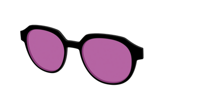The Black with Violet Golf lens - Angle Top Thumbnail - Pair Eyewear