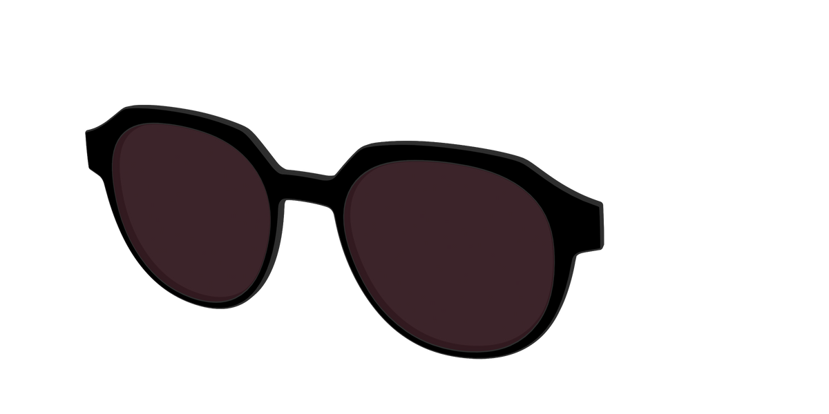 The Black with Water lens - Angle Top Image - Pair Eyewear