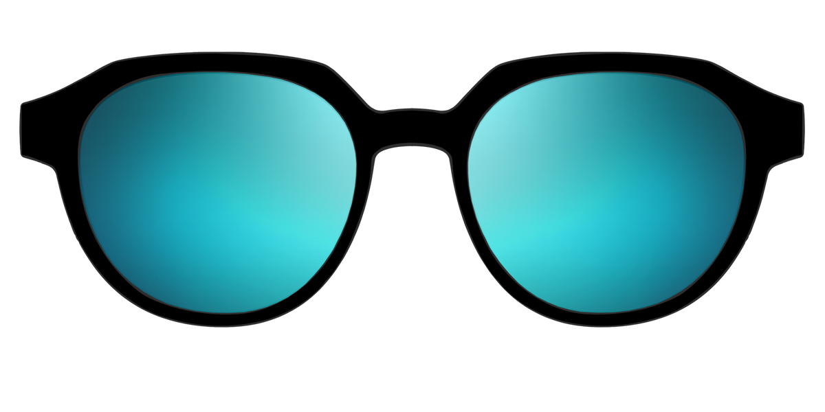The Polarized Blue Reflective Sun Top - Front Top Image - Pair Eyewear