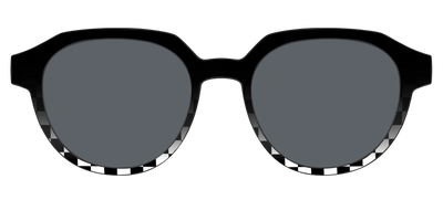The Polarized Checkerboard Fade Sun Top - Front Top Thumbnail - Pair Eyewear