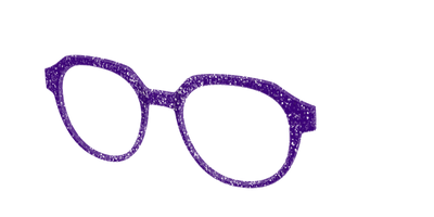 The Electric Purple Sparkle - Angle Top Thumbnail - Pair Eyewear