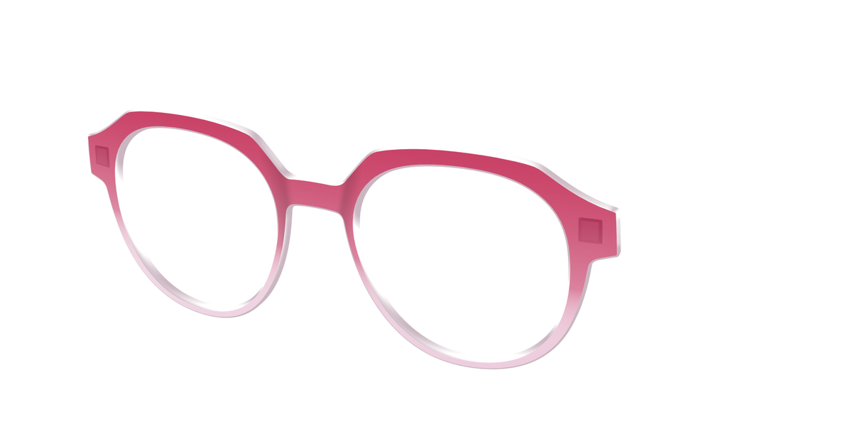 The Flamingo to Blush Gradient Crystal - Angle Top Image - Pair Eyewear