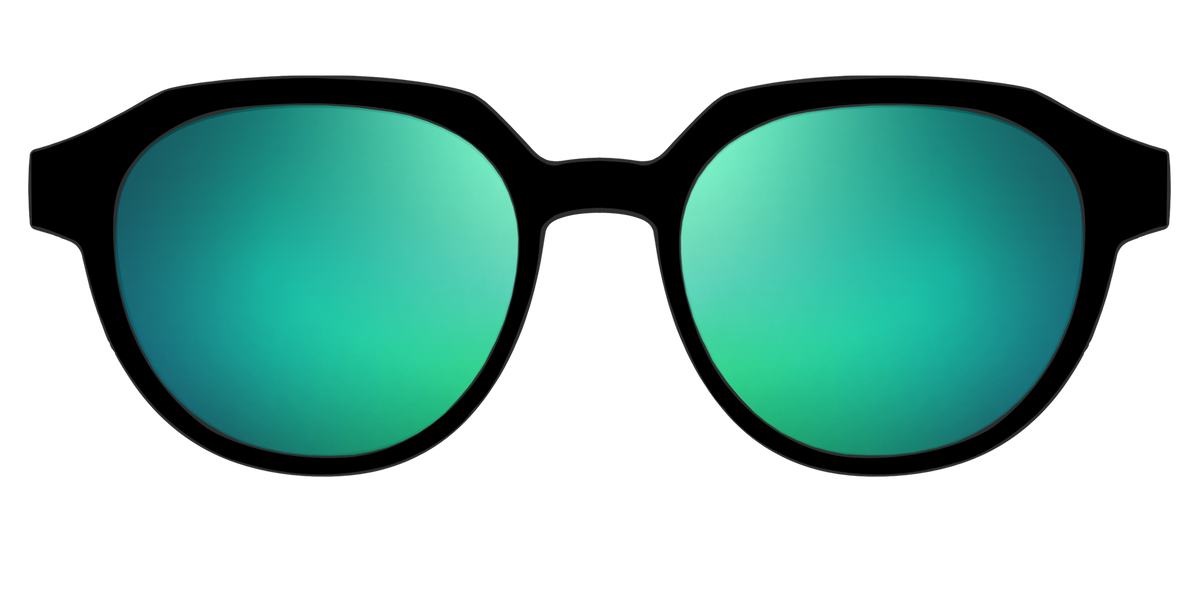 The Polarized Green Reflective Sun Top - Front Top Image - Pair Eyewear