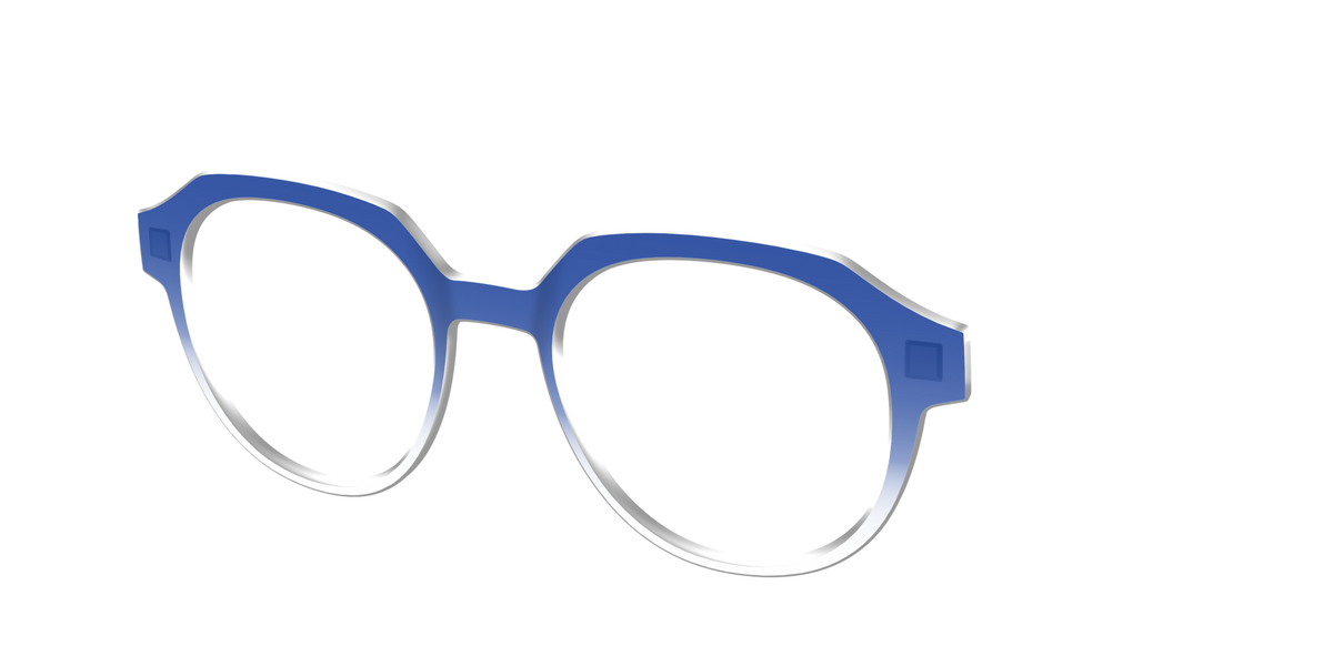 The Indigo Gradient Crystal - Angle Top Image - Pair Eyewear