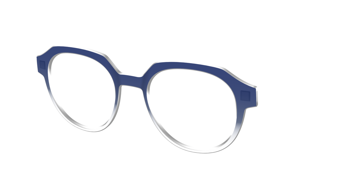 The Navy Gradient Crystal - Angle Top Image - Pair Eyewear