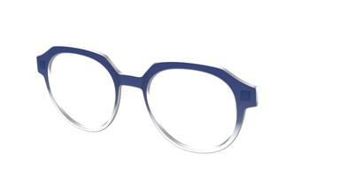 The Navy Gradient Crystal - Angle Top Thumbnail - Pair Eyewear