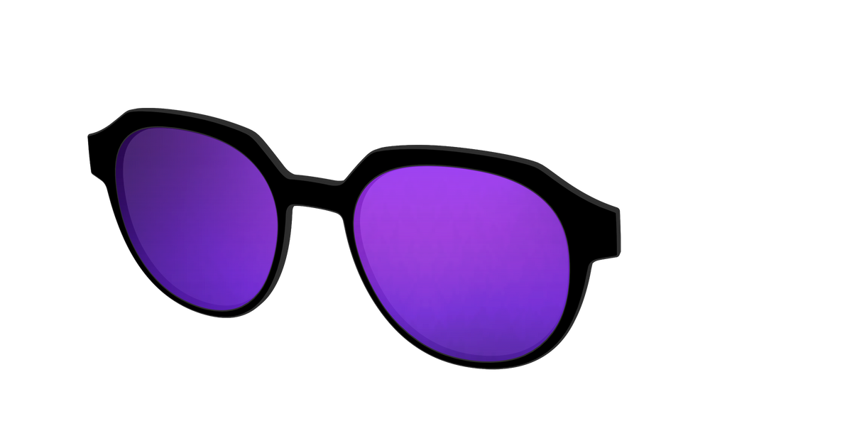 The Polarized Purple Reflective Sun Top - Angle Top Image - Pair Eyewear