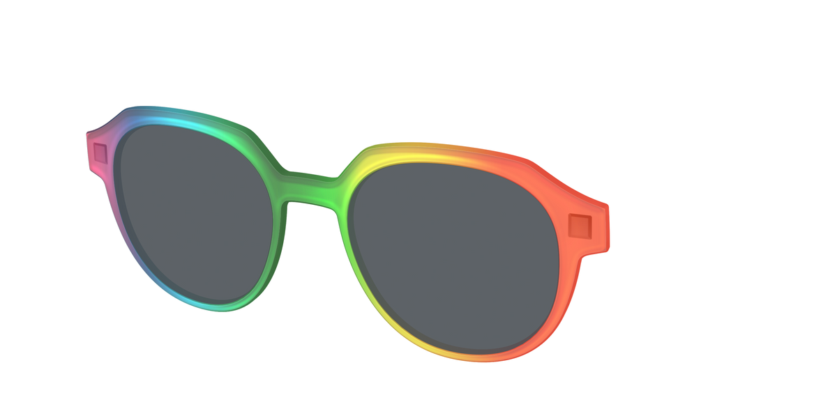 The Polarized Rainbow Gradient Sun Top - Angle Top Image - Pair Eyewear