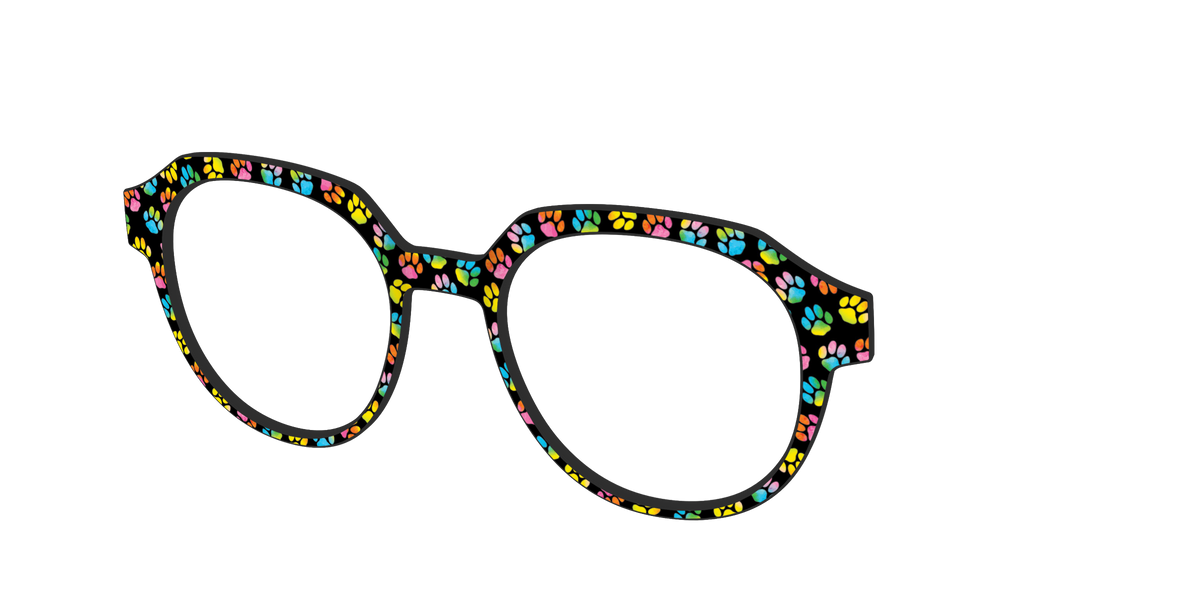 The Rainbow Paw Print - Angle Top Image - Pair Eyewear