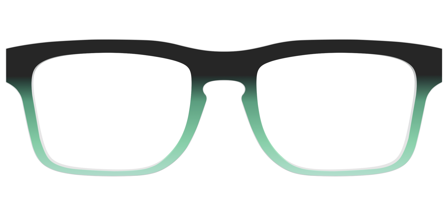 The Black to Spearmint Gradient - Front Top Image - Pair Eyewear