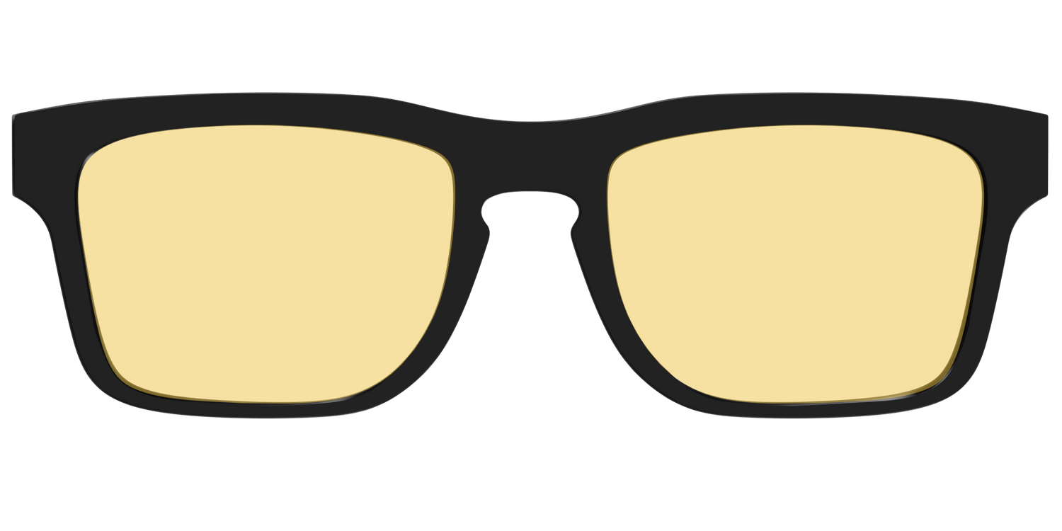 The Black With Citrine Yellow Lens - Front Top Image - Pair Eyewear