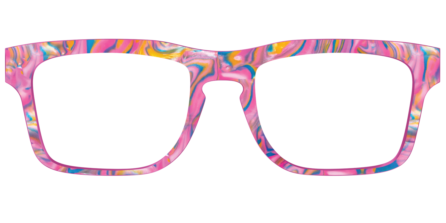 The Bubble Gum Pearl Marble - Front Top Image - Pair Eyewear