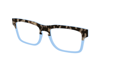 The Denim Tortoise Crystal Split - Angle Top Thumbnail - Pair Eyewear