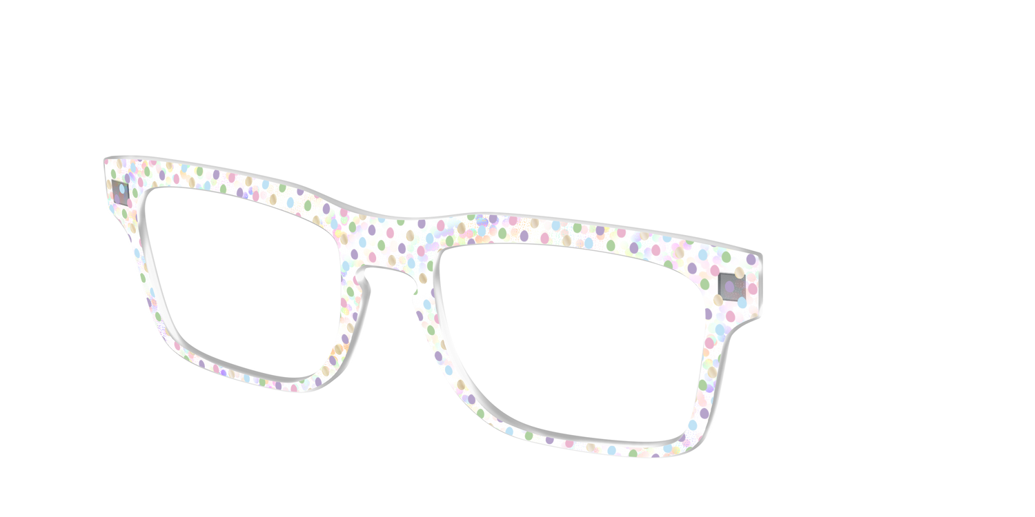 The Egg Polka Dot with Gold Foil Crystal - Angle Top Image - Pair Eyewear
