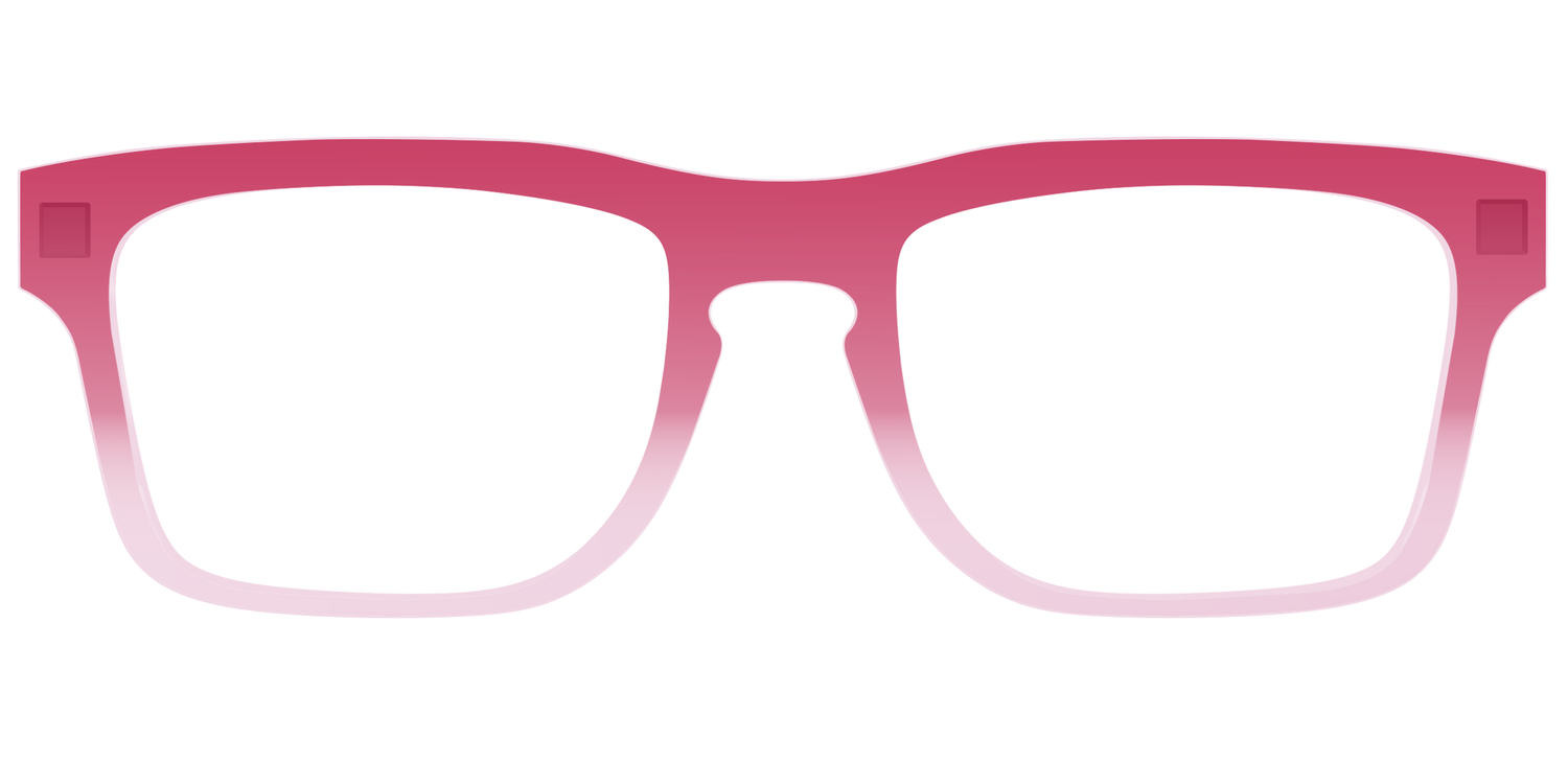 The Flamingo to Blush Gradient Crystal - Front Top Image - Pair Eyewear