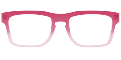 The Flamingo to Blush Gradient Crystal - Front Top Thumbnail - Pair Eyewear