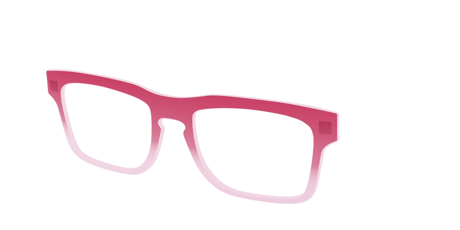 The Flamingo to Blush Gradient Crystal - Angle Top Image - Pair Eyewear