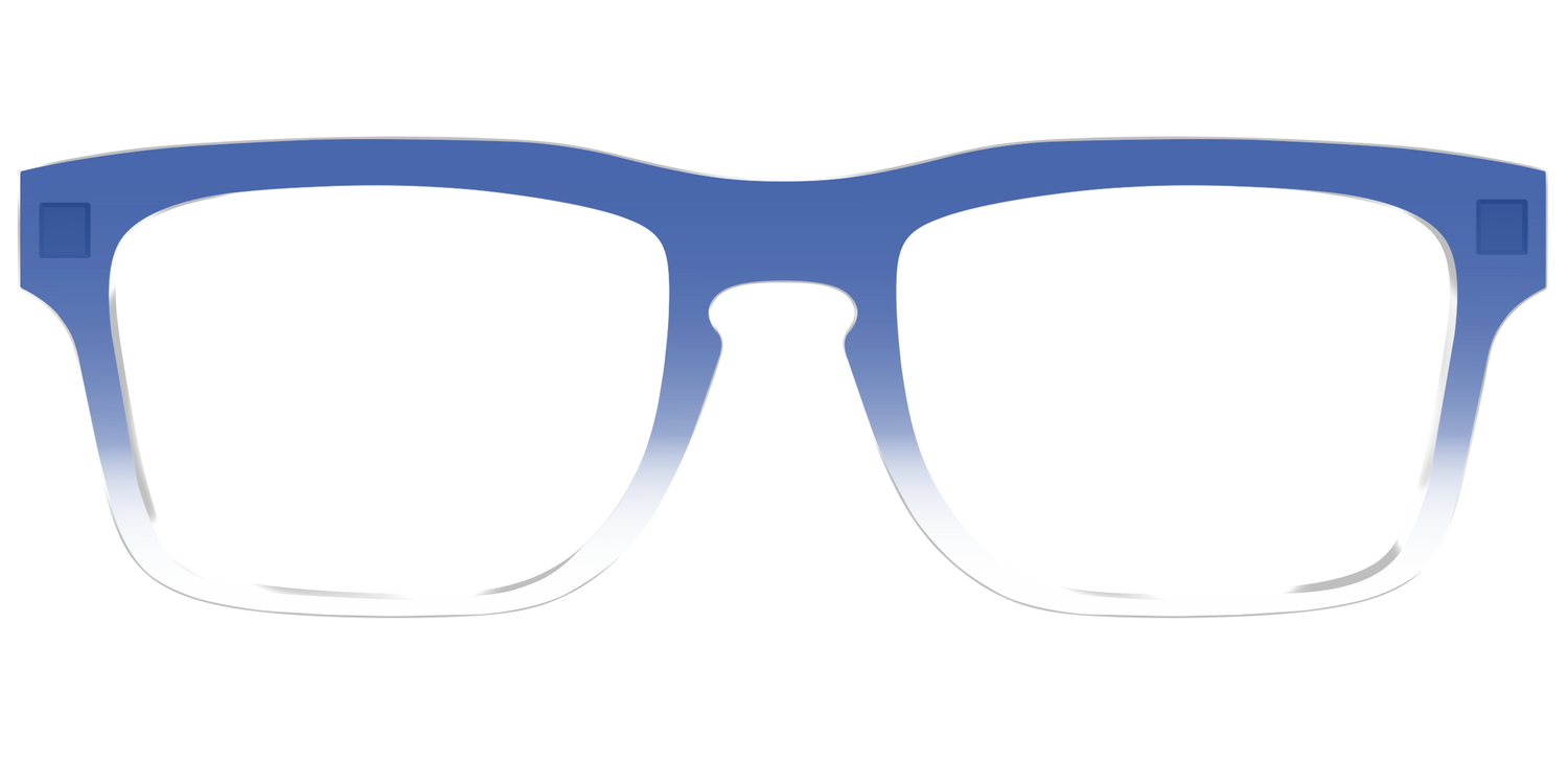 The Indigo Gradient Crystal - Front Top Image - Pair Eyewear