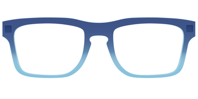 The Indigo to Sky Blue Gradient Crystal - Front Top Thumbnail - Pair Eyewear