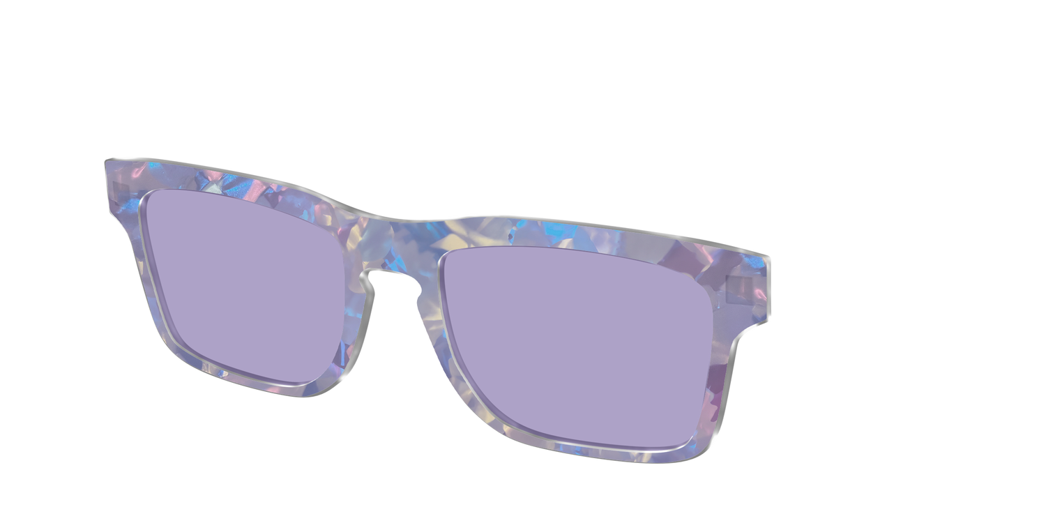 The Lavender Pearl Tort With Celestial Purple Lens - Angle Top Image - Pair Eyewear