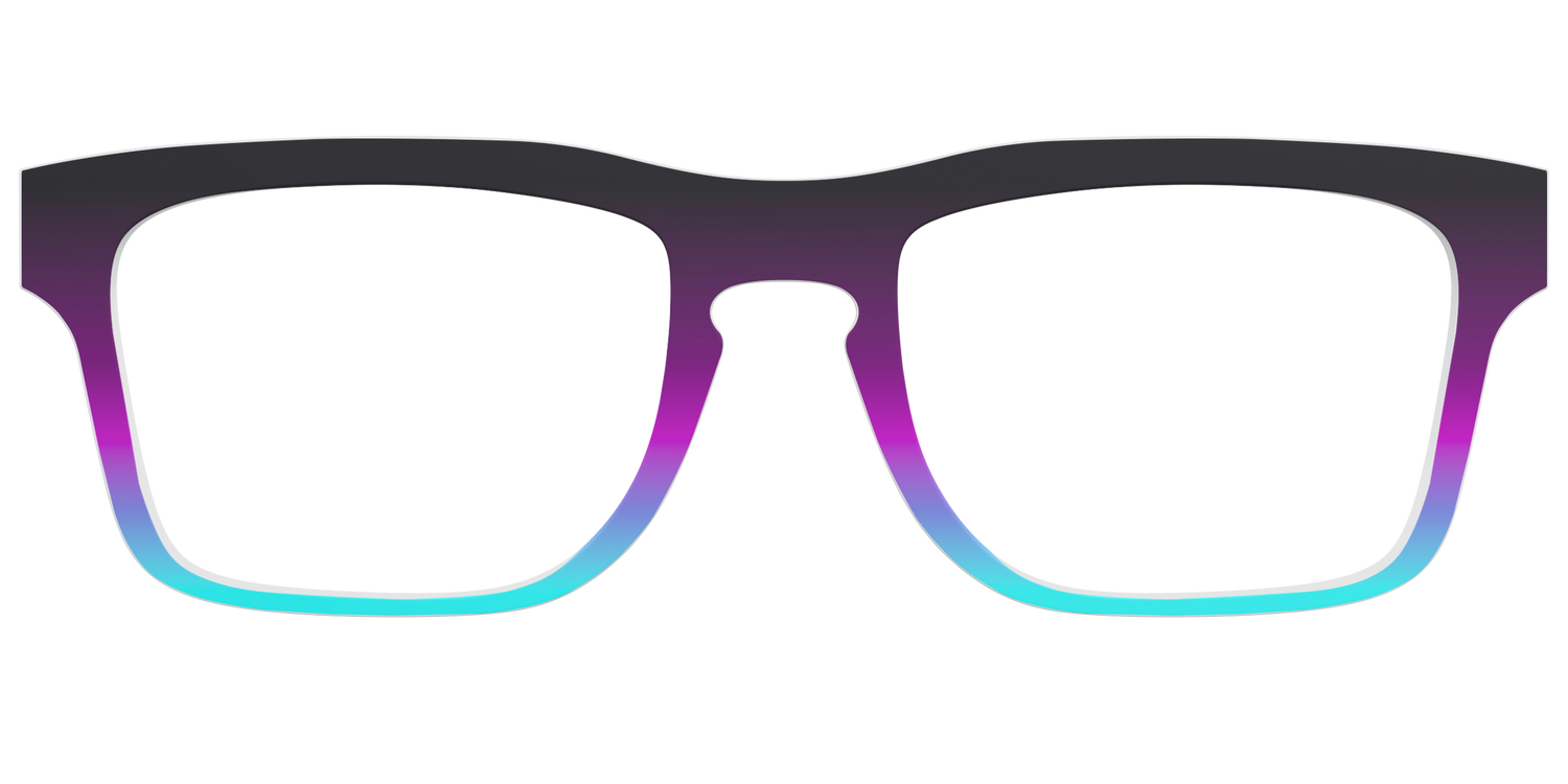 The Licorice to Seafoam Gradient - Front Top Image - Pair Eyewear