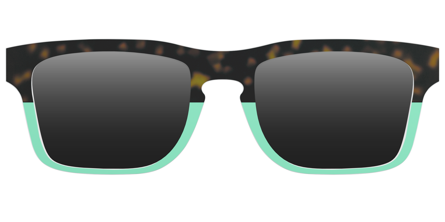 The Polarized Matcha Split Sun Top - Front Top Image - Pair Eyewear
