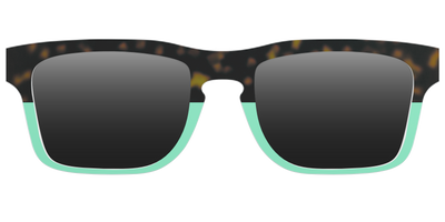 The Polarized Matcha Split Sun Top - Front Top Thumbnail - Pair Eyewear