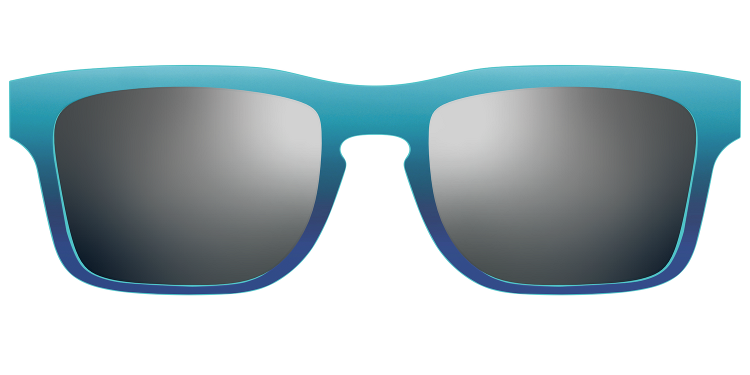 The Polarized Ocean Blue Sun Top - Front Top Image - Pair Eyewear