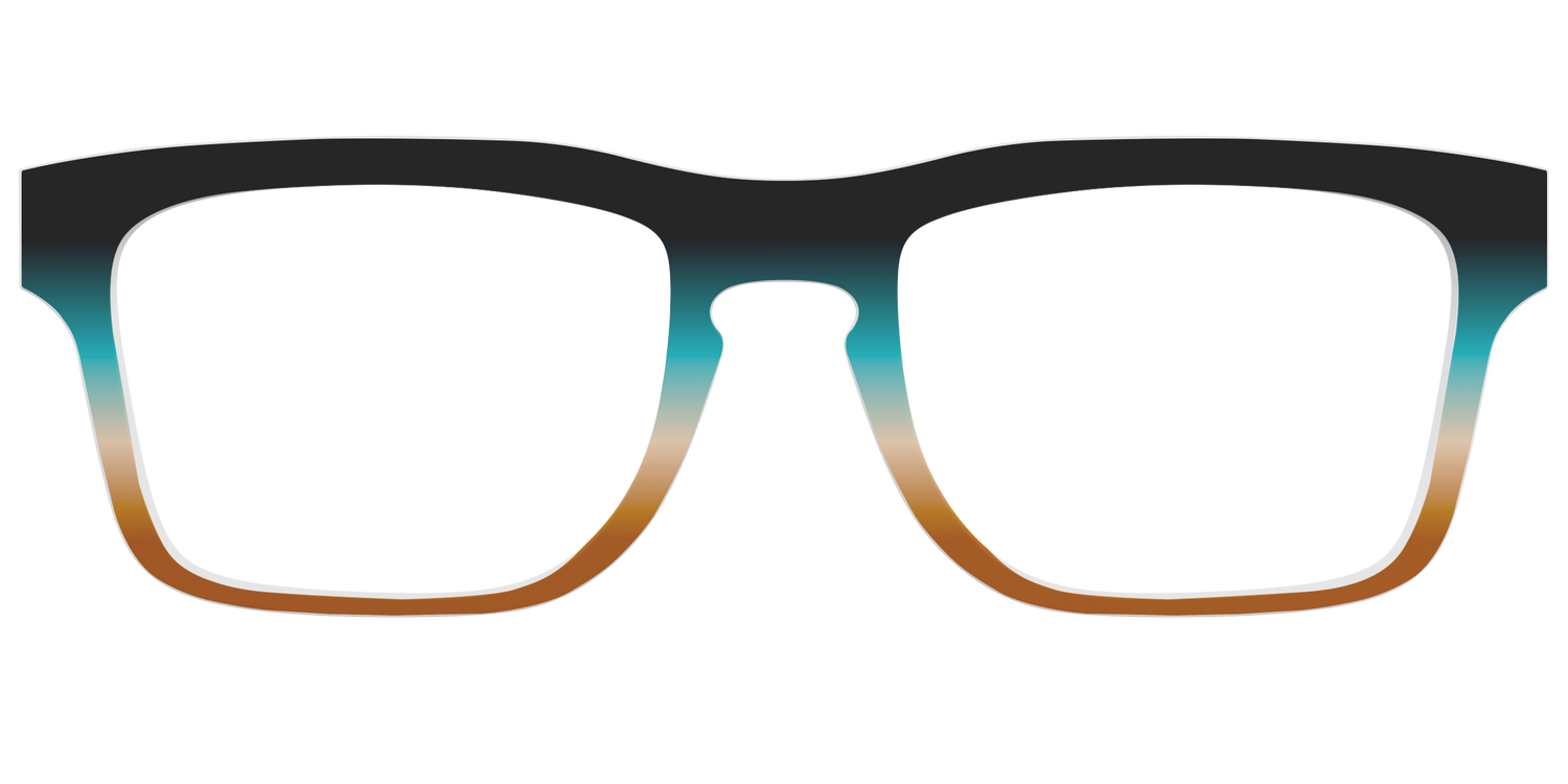 The Onyx to Rust Gradient - Front Top Image - Pair Eyewear