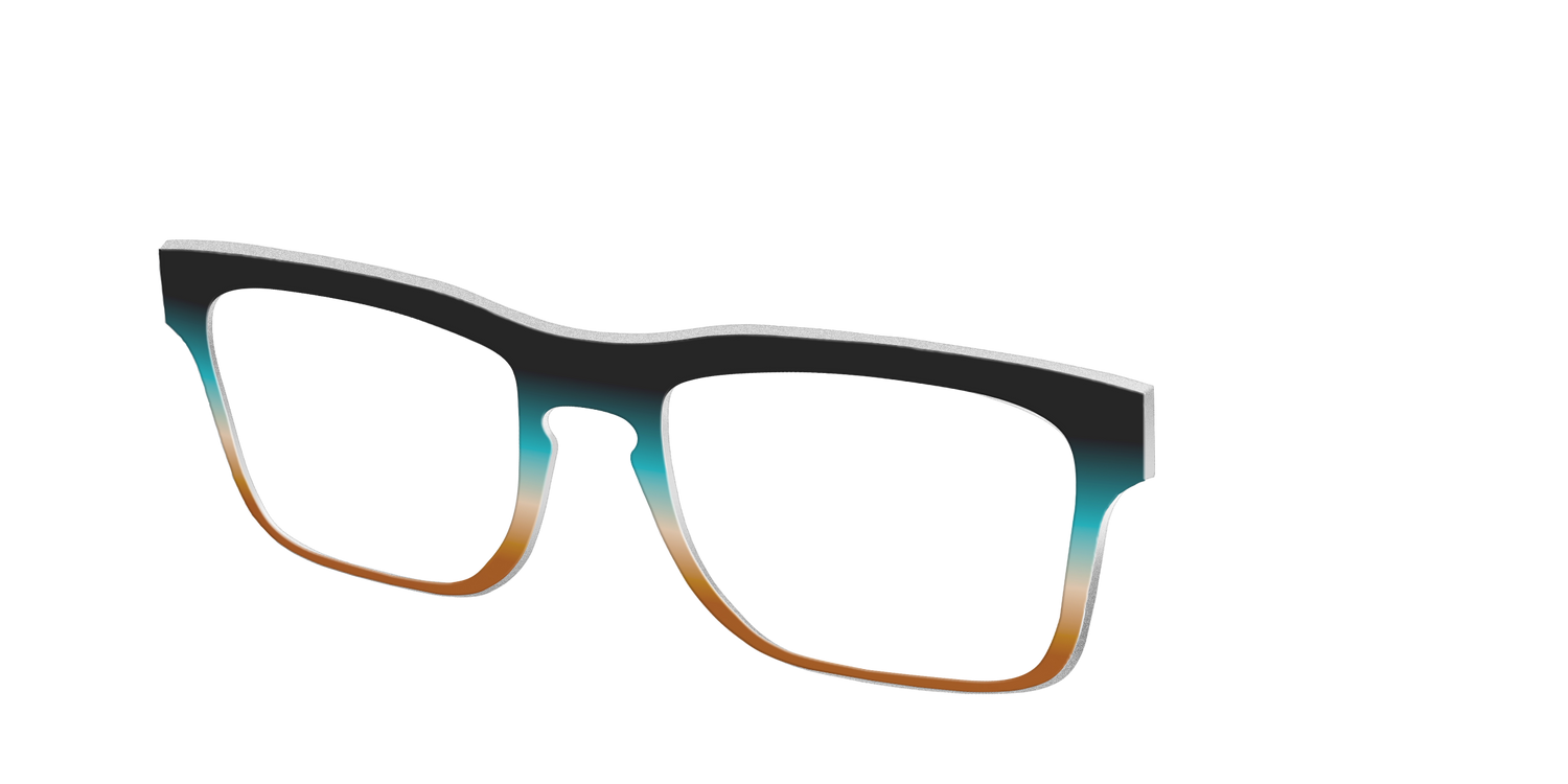 The Onyx to Rust Gradient - Angle Top Image - Pair Eyewear