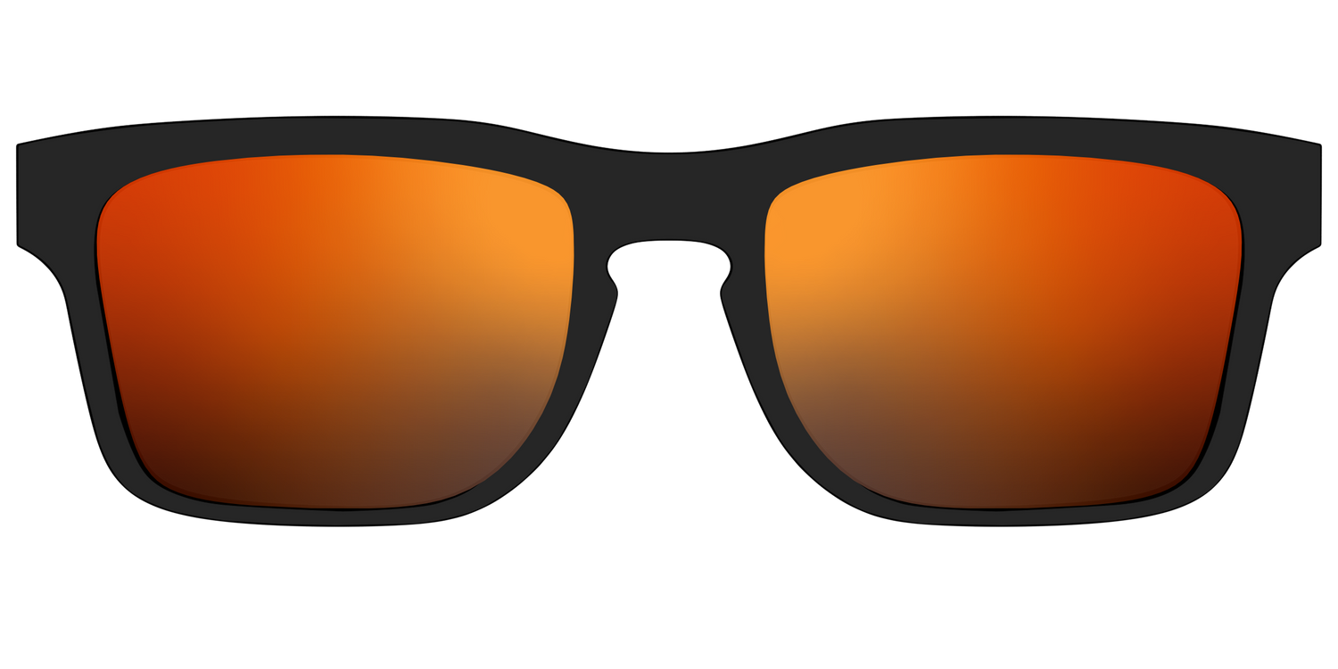 The Polarized Orange Reflective Sun Top - Front Top Image - Pair Eyewear