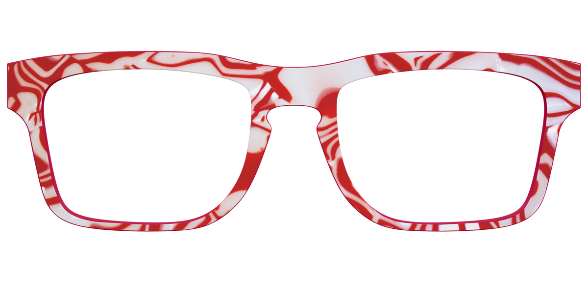 The Peppermint Swirl - Front Top Image - Pair Eyewear